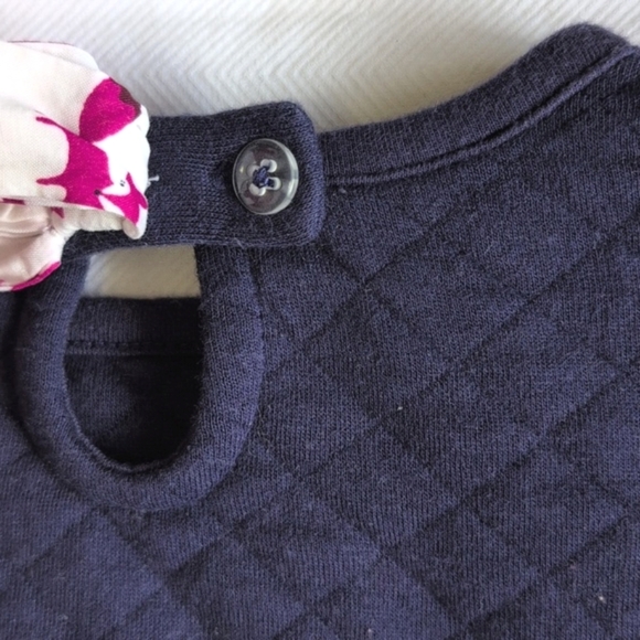 gymboree fox navy blue quilted peplum long sleeve top 5T toddler girls - Picture 7 of 7